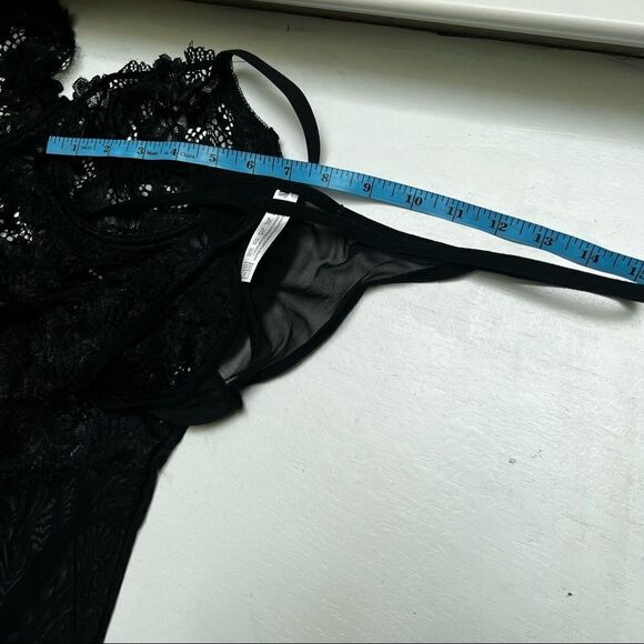 NEW Oh La La Cheri Page Underwire Babydoll Chemise & G-String Thong Black 1X - Picture 9 of 11